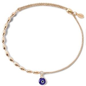 Alex and Ani Gold Evil Eye Pull Chain Bracelet